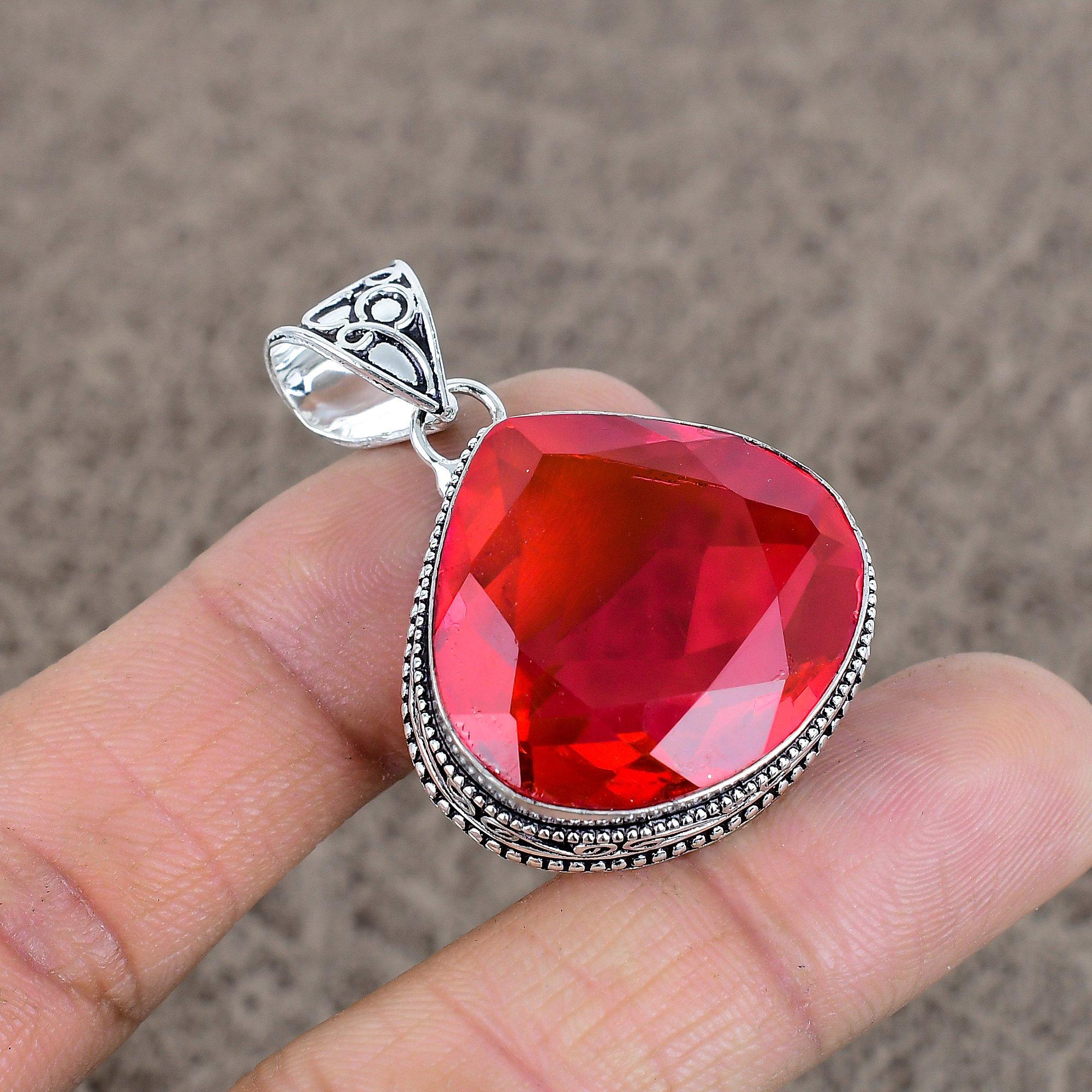 

Garnet Gemstone Handmade 925 Sterling Silver Jewelry Pendant 1.65 KKG-51