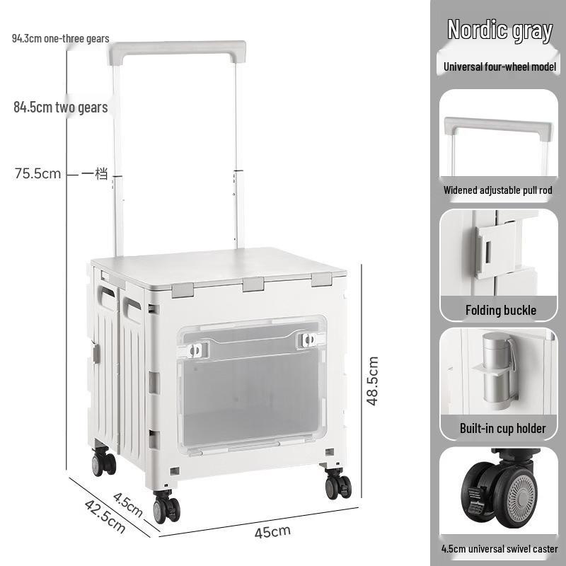 DIANA Foldable Aluminum Alloy Shopping Cart