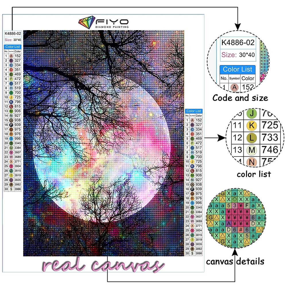 5D DIY Diamant Malerei Kreuzstich Vollmond Diamant Stickerei Mosaik Wand Kunst Home Dekoration