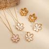 Collection de Bijoux Floraux de Designer Printemps en Acier Inoxydable Pour Dames Usage Quotidien