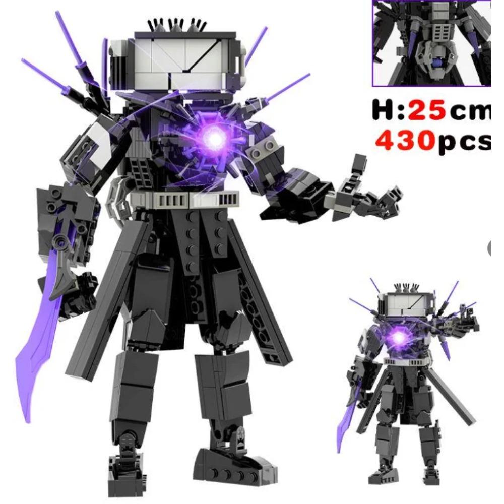 MOC Skibidi Toileted Giant Titan TVman Upgrade Speakerman Building Blocks Action Figure Model Construction DIY Bricks Toy Fan