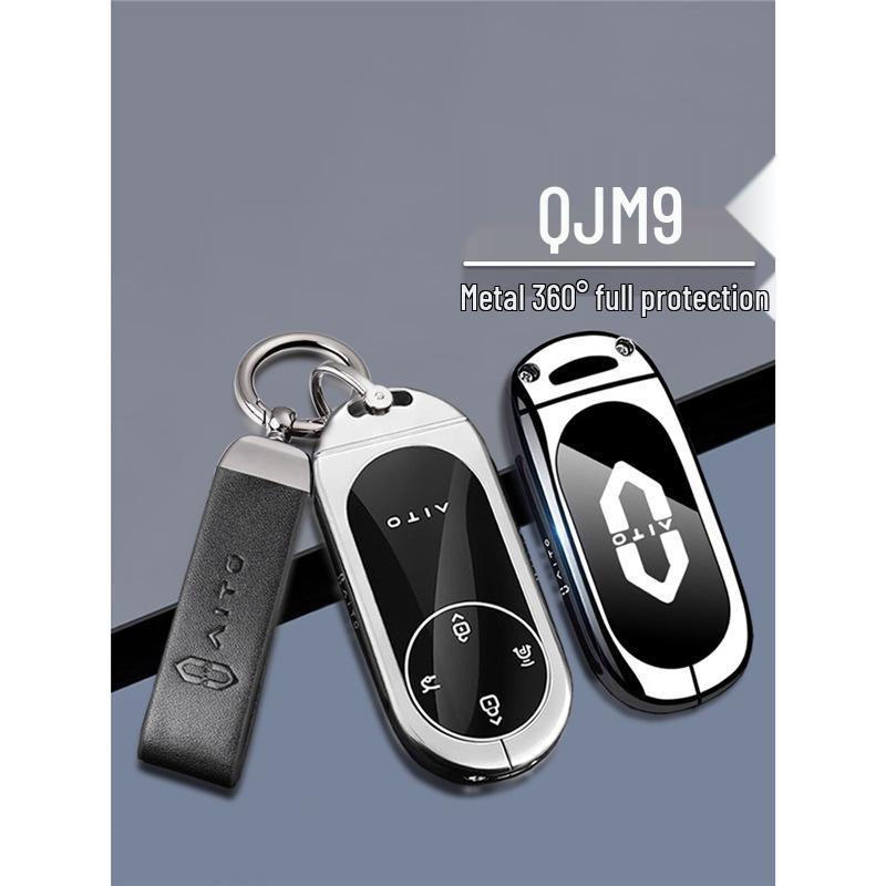 AITO M9/M8 Key Case: Compatible with New Huawei AITO M8 Extended-Range Electric Ultra, Special Metal Shell.