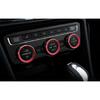 For Volkswagen Jetta Mk7 2019-2022 Red Aluminum Central Console AC Switch Trim