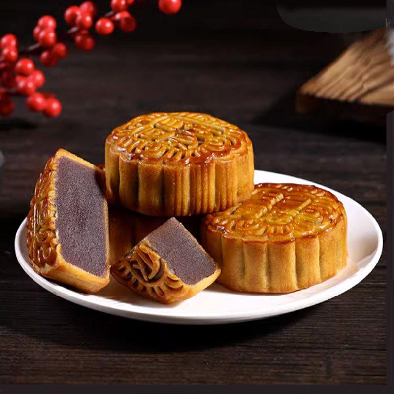 Cantonese Red Bean and Nut Mooncake – Traditional Mid-Autumn Pastry Snack