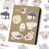 Navy Peony Elegant Tea Party Stickers and Stickers for Water and Journals (31-Count) - Cute, Water-Resistant, Long-Lasting Bottles, Laptops,