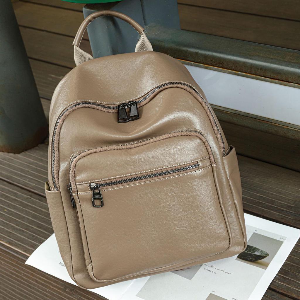 2026 Damen Retro Rucksack mit großer Kapazität für Reisen, pflanzlich gegerbtes Rindsleder - Passt für A4 Papier