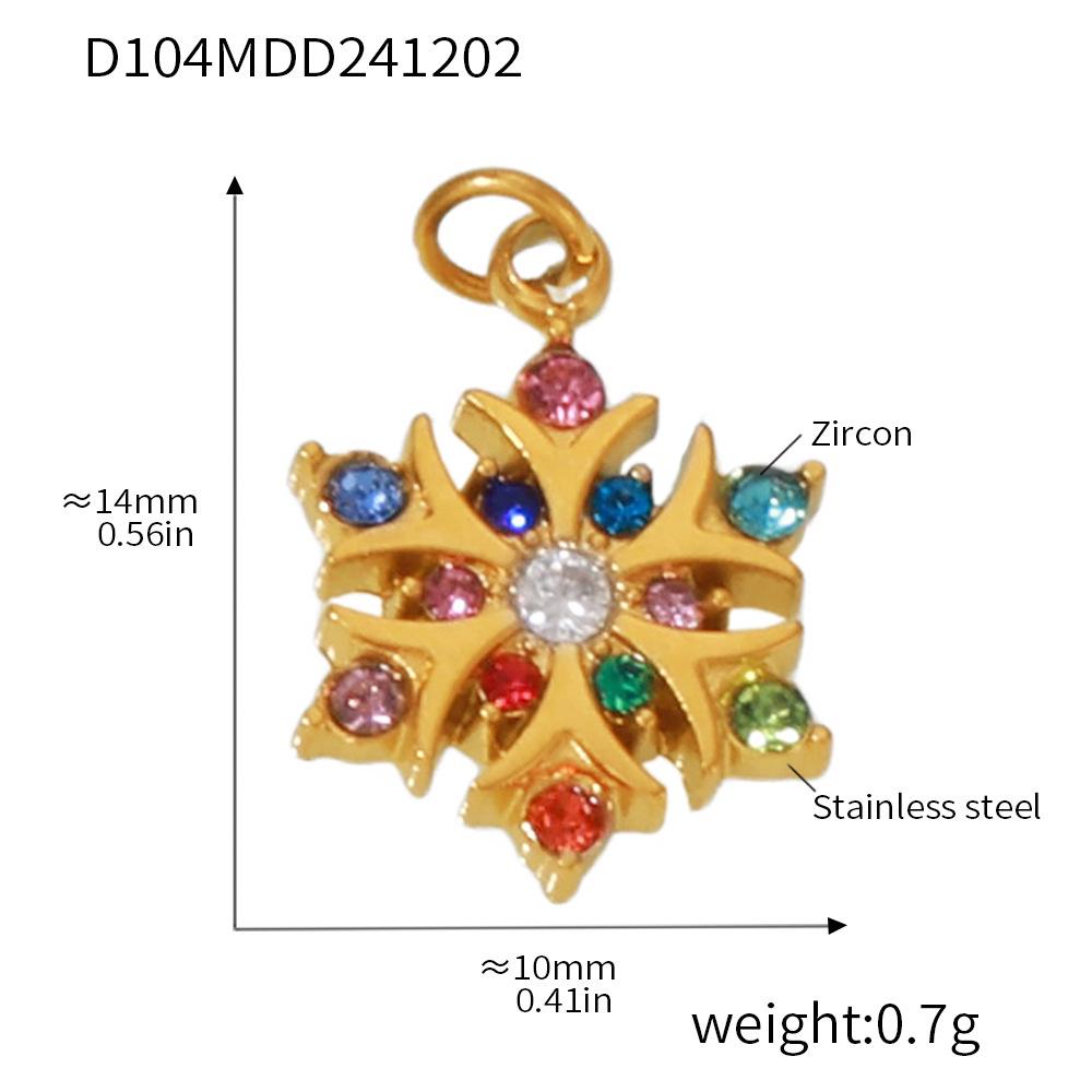 

Oumeka Christmas Titanium Zircon Pendant - Festive DIY Jewelry Accessory