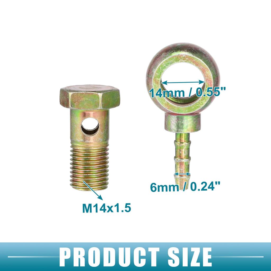 Ein ABSOPRO Banjo-Bolzen Banjo-Schlauchanschluss-Bolzen-Fitting Bremsleitungs-Fitting Adapter-Fitting