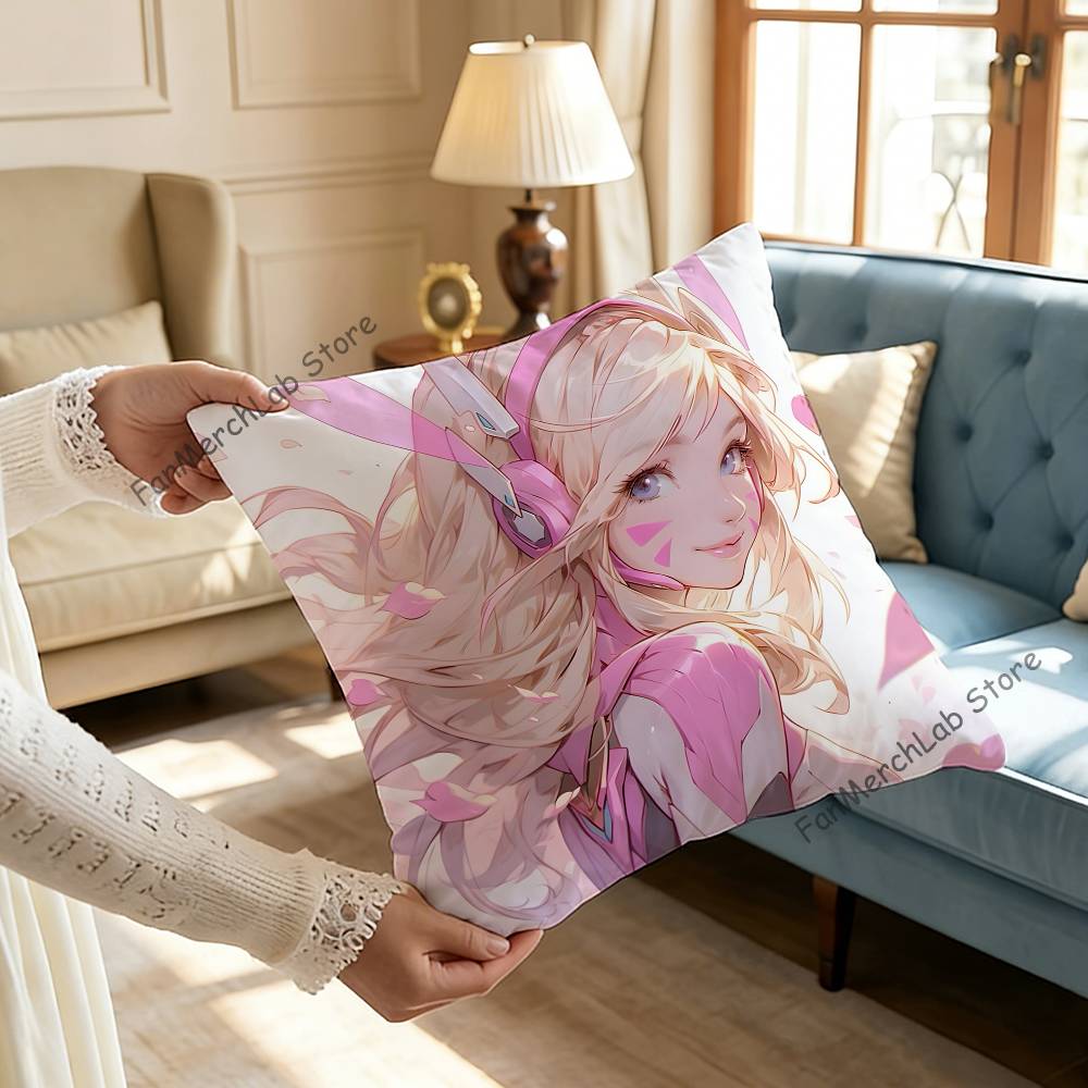 Pop Game OOverwatchS Pillowcase Pillowslip Cushion Plush Boys Girls Cartoon Anime Kawaii Decoration Kids Birthday Cute Gifts