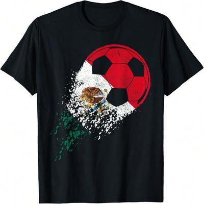 Mexiko Fußballspieler Mexikanische Flagge T-Shirt