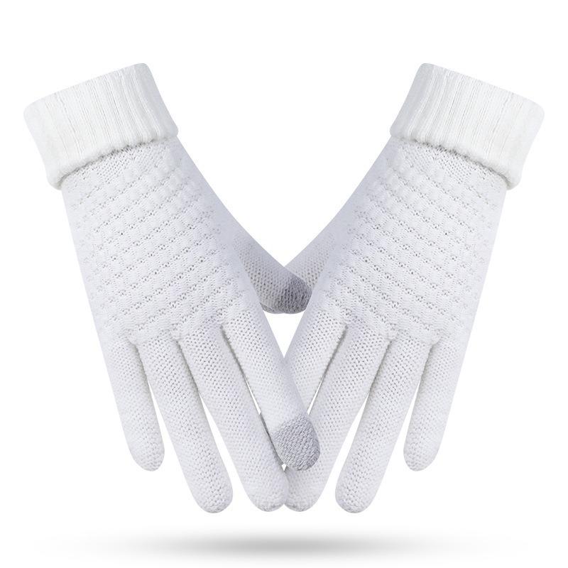 Winter Warm Knitted Gloves Mobile Phone Touch Screen Knitted Gloves Winter Thick Warm Adult Gloves for Men Women