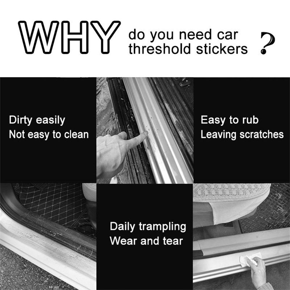 High Toughness Door Sill Anti Scratch Protection Trim Durable Door Threshold Step Guard Strip For Skoda Octavia Kodiaq Superb FI4