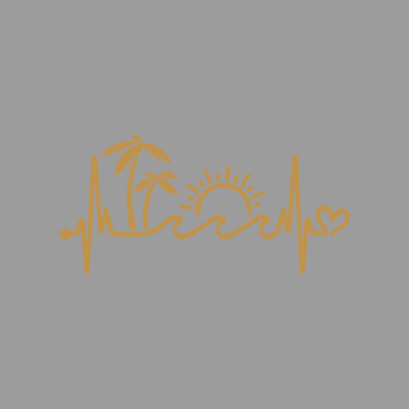 Palm Trees Waves Sunny Beach Comic Strip Creative&funny Stickers for Cartoon Fans&lover,high Quality for Car Trucks Motorcycles