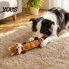 Interactive Plush Toys for Pets Crinkle Animal Dog Toy, Squeaky Chew Fox Raccoon Pet Companions Daily Play Squirrel Puppy Teething Toy Small