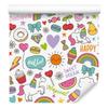 Wallpaper Unicorns Fruits and Sweets and Clouds for Living Room and Bedroom 50x1000