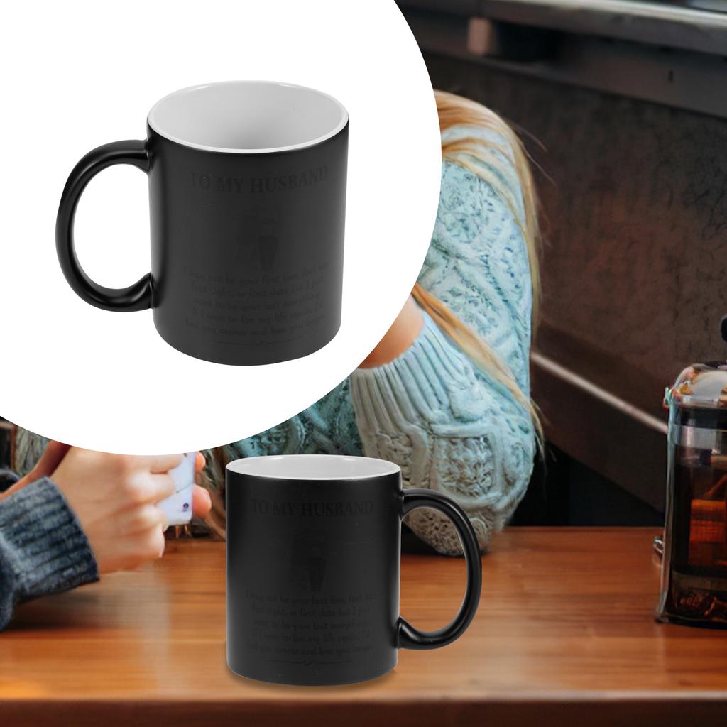 Farbwechselnde Tasse Keramik Kaffee Tee Hitzempfindliche Tasse Keramiktasse für Heißgetränke Latte Cappuccino Getränk