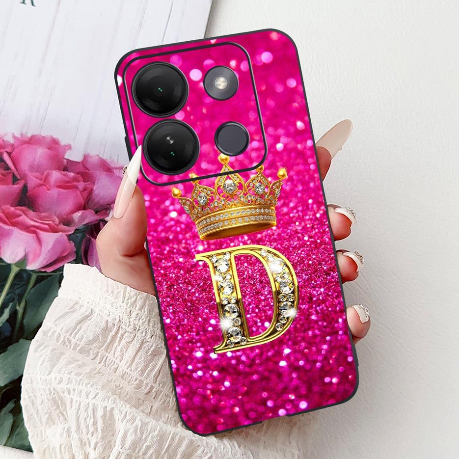 For Infinix Smart 7 HD Case X6516 Luxury Letters Cover Soft Silicone Phone Case For Infinix Smart 7 Plus Smart7 X6515 X6517 Bags