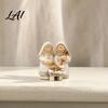 Winter Holiday Window Decorations Mini Resin Nativity Figurine for Christmas Desktop Decor Holy Family Manger Small Religious Ornaments Scene