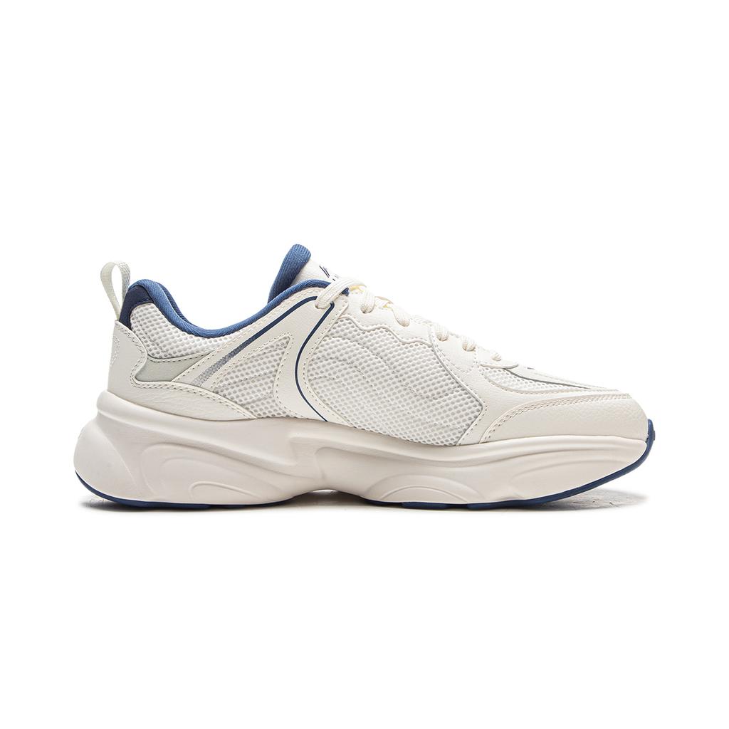 New LiNing Coconut Milk Breathable And Lightweight Low Top Chunky Sneakers Men's White Gray Blue AGCV403-1