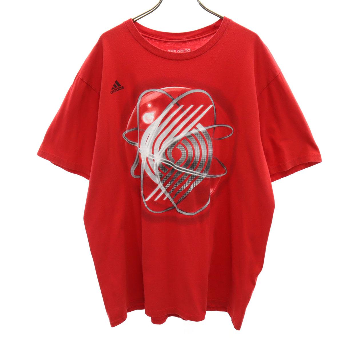 

adidas Футболка с коротким рукавом XL Красная THE GO-TO TEE Мужская Б/у