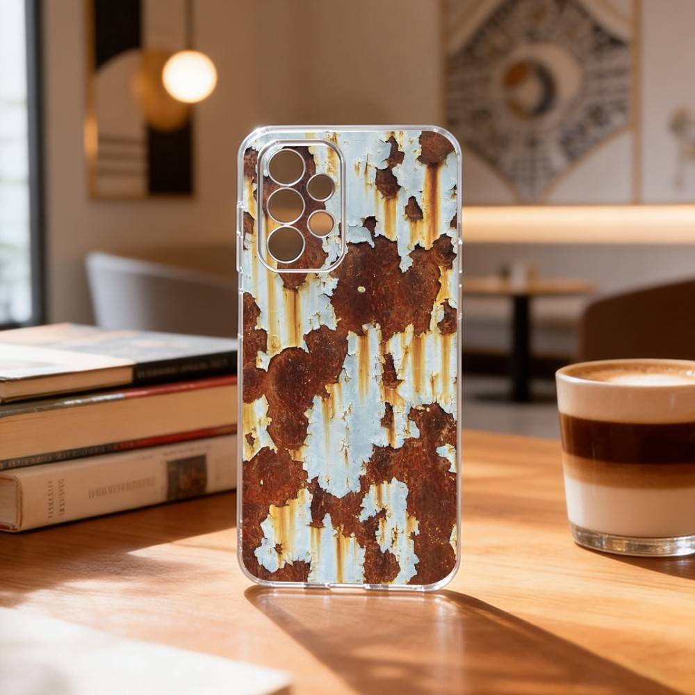 Industrieller Stil Retro Rostig Handyhülle Für Samsung S25,S24,S21,S22,S23,S30,Ultra,S20,Plus,Fe Transparente Hülle