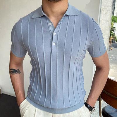 Nieuw poloshirt voor heren, gemaakt van puur katoen met verlaagde schouders. Hoge kwaliteit, losse pasvorm voor fitness. Veelzijdig voor dagelijkse oefeningen. Korte mouwen, casual.