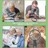 Portable Neck Flexible Magnifier with 24 LED Lights Portable HD Magnifier Elderly Reading Jewellery