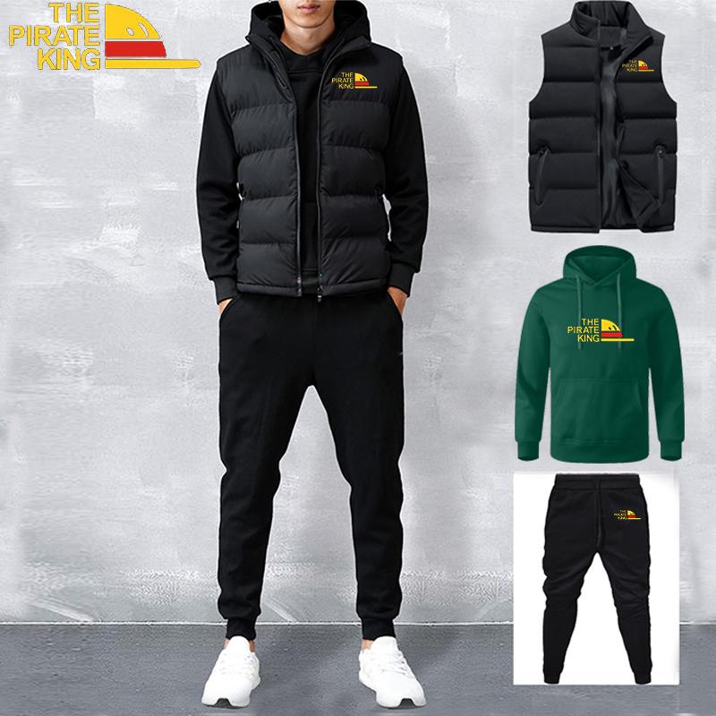 

Мужские Женские Худи Набор из 3 предметов Осень Зима Худи+Жилет+Брюки Спортивный костюм Жилет+Худи+Спортивные штаны 3 предмета 3XL зелёный