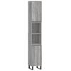 3 Piece Bathroom Furniture Set Grey Sonoma Wood Based Panel