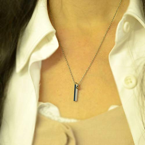 Fe-fe Phiten Titanium Necklace, Blue, Men's, Size 45, Set of 2 (Necklace and Kotobuki Jewelry Polishing Cloth)