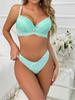 Lace Bra Thong Set Push Up Underwear Set Women Panties Hollow Lace Intimates Bras and Panty Set