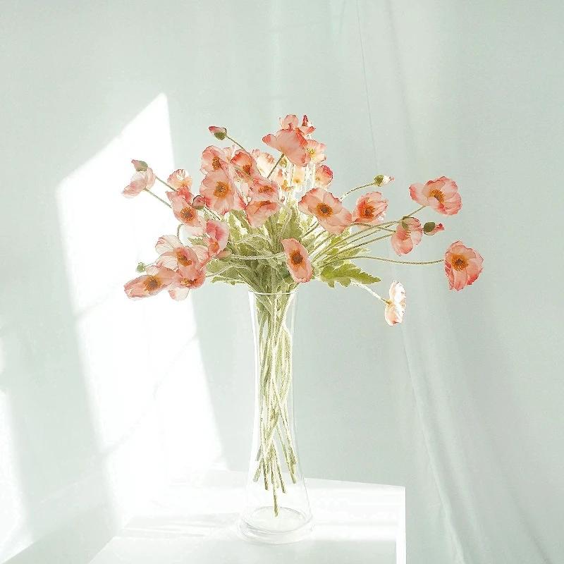 A Top Quality Meiren Artificial Flower Home Decoration Silk Flower Living Room Soft Decoration Wedding Photography Prop Poppy