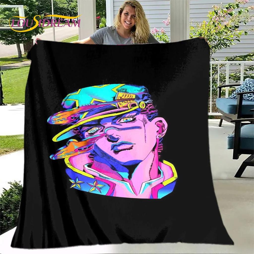 Jojo's Bizarre Adventure Anime Soft Plush Blanket,Flannel Blanket Throw Blanket for Living Room Bedroom Bed Sofa Picnic Cover