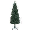 150cm Pencil-Shaped Christmas Tree with Foldable Base and 317 Branches for Bedroom or Office (Green)