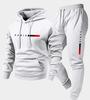 New Men's Pullover Hooded Sweater Printed Logo Letter Loose Sweater Jacket Long Sleeve Trousers Cover