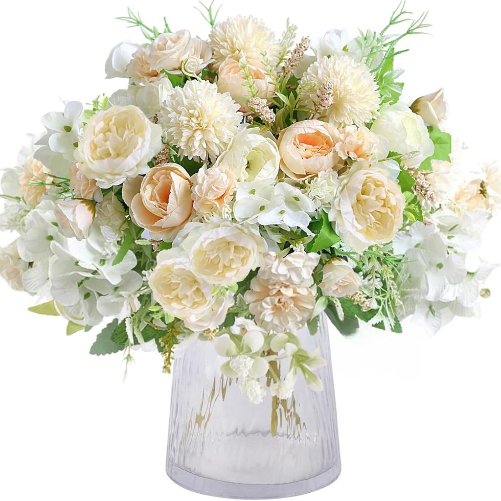 1/5pc Artificial Flower Silk Hydrangea Festival Decor Valentine's Day Home Room Garden Party Wedding Bridal Accessory Fake Peony