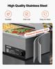 Commercial Food Warmer 3-Pan 1500W Buffet Bain Marie with Glass Cover