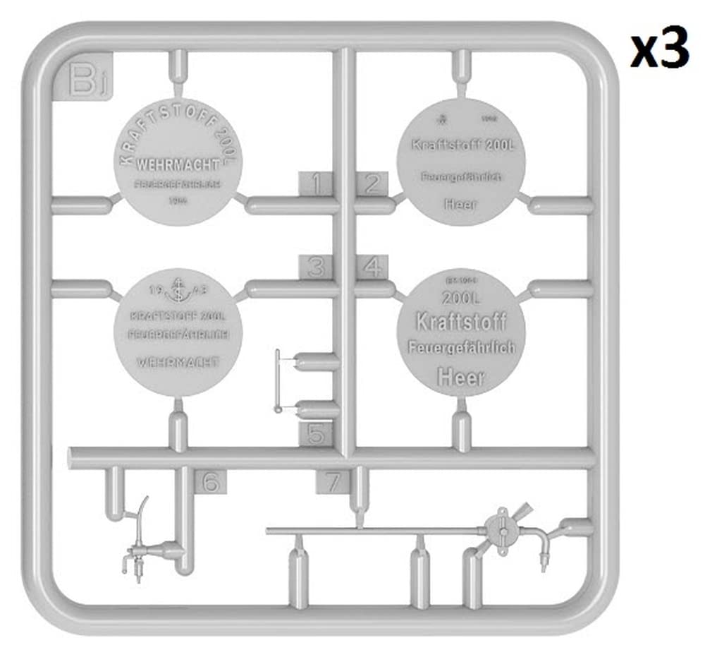 Miniart Scale German Soldier Special Edition Plastic Model Kit with 5 Figures and Fuel Drums 1/35 (MA35366)