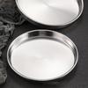 Piatto in Acciaio Inossidabile 304 Stile Coreano, Fondo Piatto, Vassoio Ispessito, Piatto per Cuocere al Vapore Polvere di Salsiccia, 1 Pz