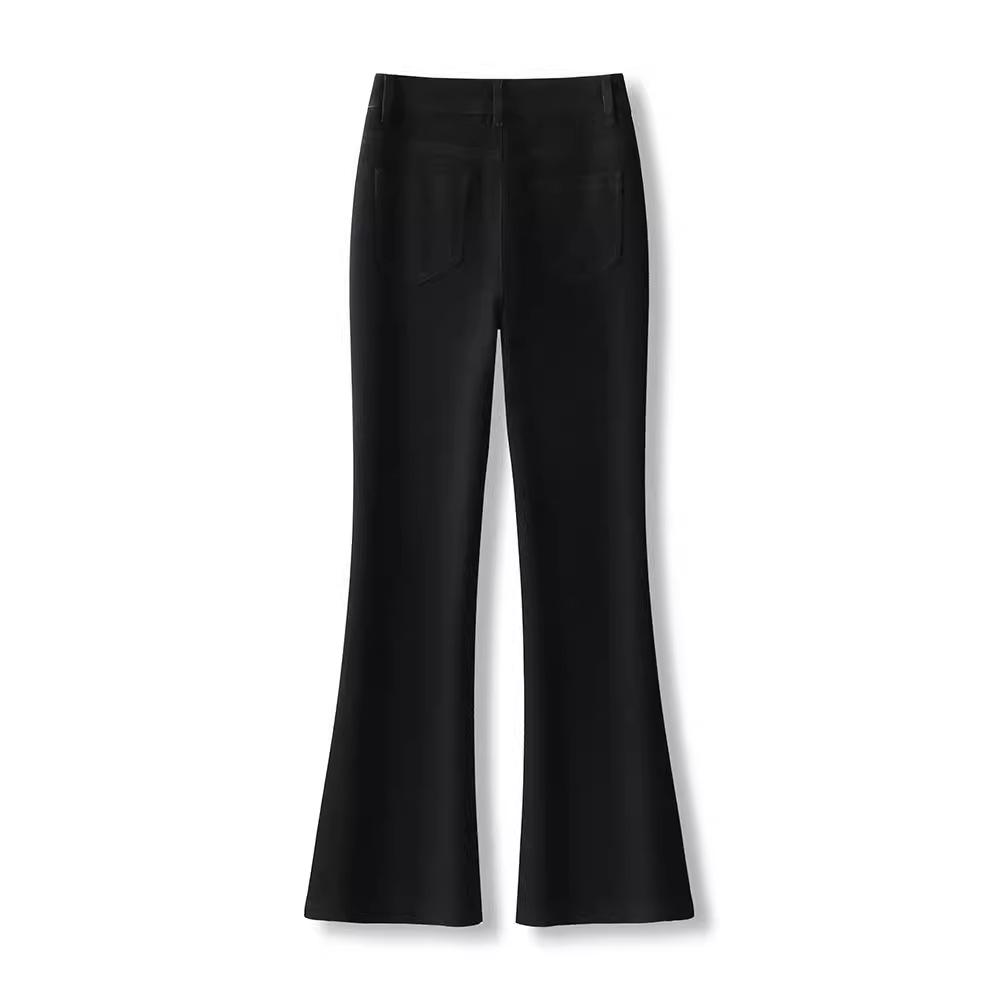 High-Waisted Slim Fit Micro-Flare Jeans: Stylish, Versatile, and Comfortable Casual Horseshoe Pants