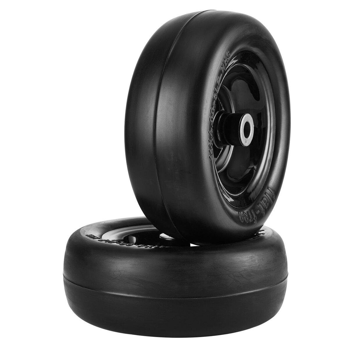 Pneus de tondeuse à gazon avec jante, Pneus de tracteur tubeless 11x4-7 , Ensemble pneu et roue 2 pièces, Pneu PU increvable, Moyeu centré de 3,4 , Taille de douille de 3/4 , 20