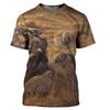 Camiseta Camuflaje Animal Caza Infantil Verano Niños Cuello Redondo Camisetas Moda Tops Camisetas Camiseta Infantil Exterior