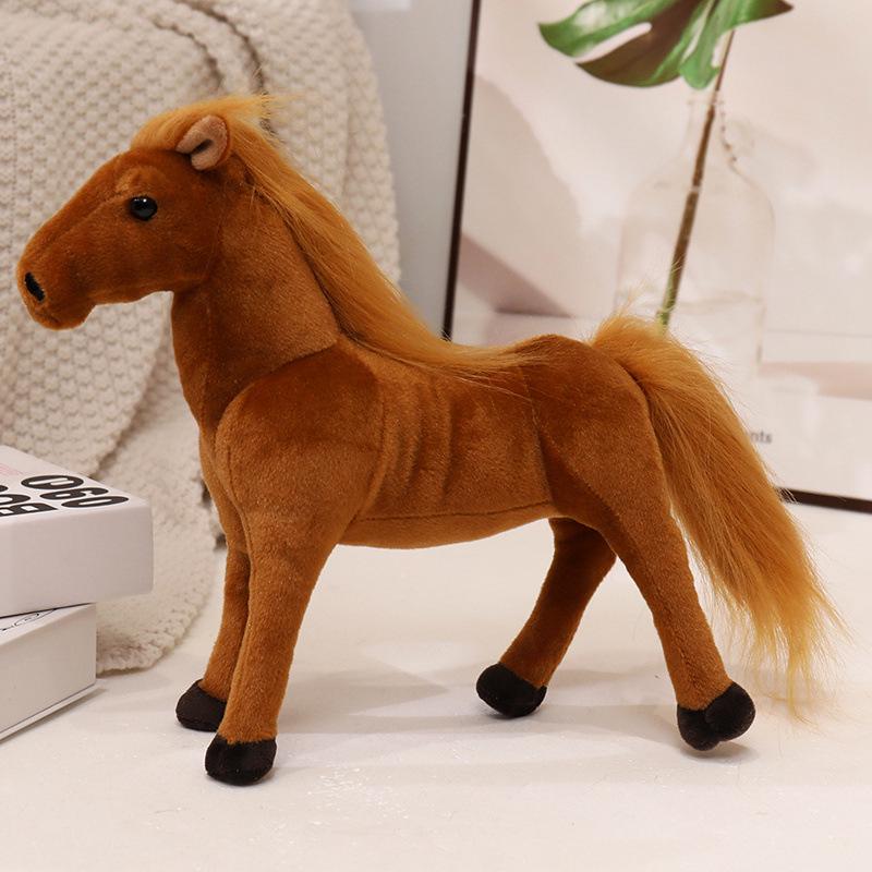 Little Pony Black Horse Plush Toy - Cloth Doll Gift & Home Ornament