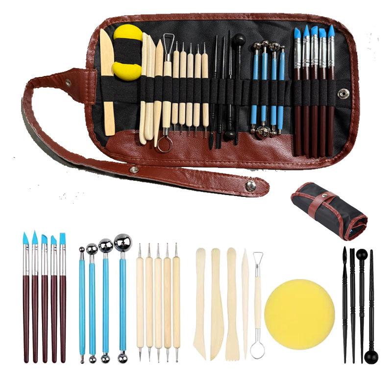 Ensemble d'outils de modelage en argile de poterie en cinq pièces pour sculpture DIY