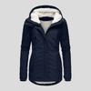 Women's Hood Long Sleeve Loose Fit Midi Parka Coat Fleece Lined Warm Cotton Outerwear Winter Jacket