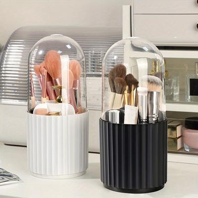 360° Drehbarer Make-up-Pinselhalter Tragbarer Desktop-Make-up-Organizer Kosmetik-Aufbewahrungsbox Schmuckbehälter Make-up-Werkzeuge