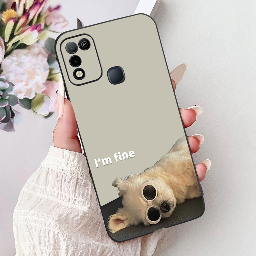 For Infinix Hot 10 X682C 10s X689B 10play X688C Back Cover For Infinix Hot 10 Play Case Shockproof Fashion Cute Cartoon Silicone