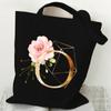Print Canvas Bag Women's Shoulder Bag Fashion Floral Letter Ladies Hand Bags Alphabet Tote Bag