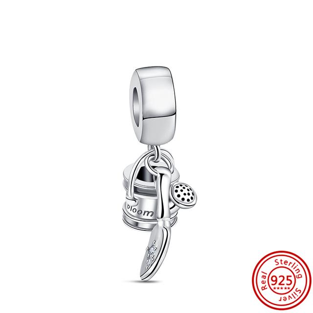 92 Style Pendant Paw Prints Butterfly Hearts Wings Snowflakes Shiny Beads Fit Charm Bracelet 925 Silver Jewelry