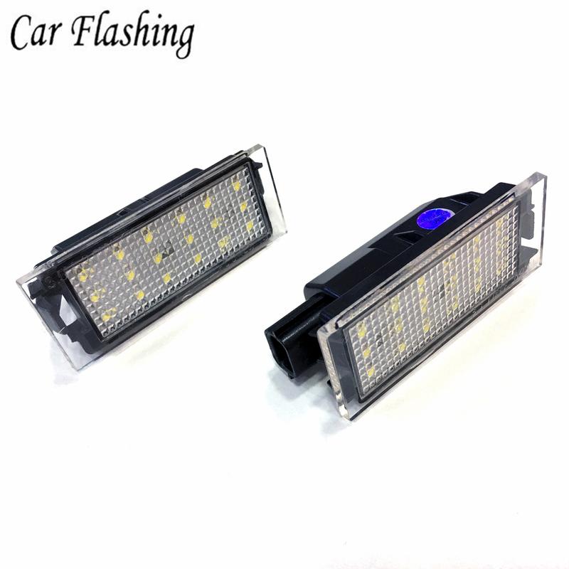 Car Flashing Car LED License Plate Light For Renault Clio Laguna 2 Megane 3 Twingo Master Vel Satis Opel Movano Number Lamps